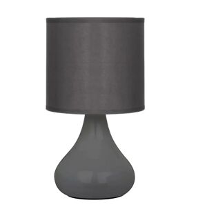 Small Grey Ceramic Table Lamp And Shade  - Funky Chunky Furniture