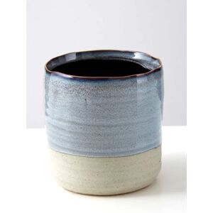 Small Glazed Stoneware Grey Planter   Funky Chunky Furniture  - Funky Chunky Furniture