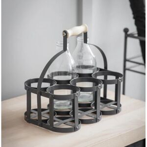 Metal Milk Bottle Holder - 6 Bottles  - Funky Chunky Furniture