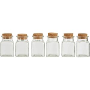 Set of Square Glass Jars with Cork Stoppers  - Funky Chunky Furniture