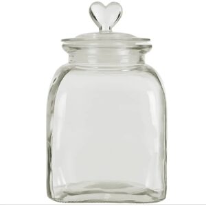 Loves Me Glass Storage Jar - Medium   Funky Chunky Furniture  - Funky Chunky Furniture