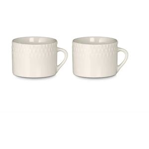 Cream Patterned Mugs - Set Of 2 - Outlet - Save 20%  - Funky Chunky Furniture