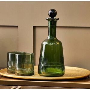 Green Glass Decanter  - Funky Chunky Furniture