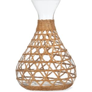 Rattan And Glass Carafe  - Funky Chunky Furniture