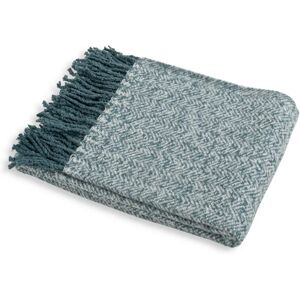 Blue Herringbone Mohair Throw   Funky Chunky Furniture  - Funky Chunky Furniture