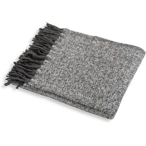 Grey Herringbone Mohair Throw   Funky Chunky Furniture  - Funky Chunky Furniture