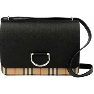 Burberry The D-Ring Medium Bag in Leather with Vintage Check Motif