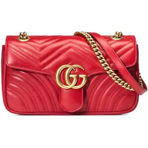 GUCCI GG Marmont Small Shoulder Bag (Stitching Error Damage) - Red