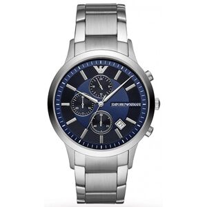 Emporio Armani - Mens Chronograph Watch Silver/Blue