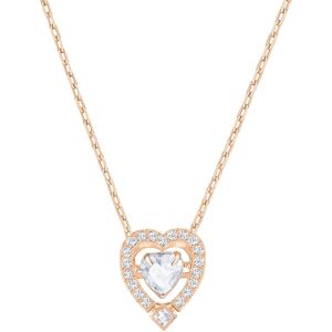 Swarovski Sparkling Dance Heart Necklace - Rose Gold