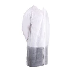 Supertouch 171 Non-Woven Popper Fastening Visitor Coats S  White