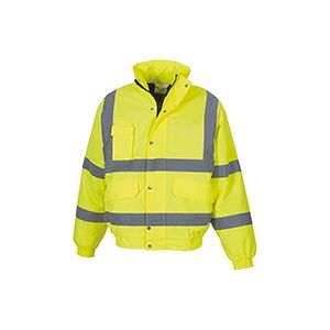 Yoko International Yoko HVP211 Classic Bomber Jacket C/W Reflective Tape S  Yellow