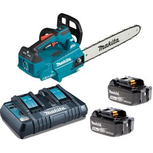 Makita DUC306PG2 18v Li-ion Twin Cordless Brushless Chainsaw 30cm c/w 2 x BL1860B + DC18RD Charger