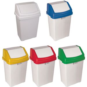 Robert Scott 101735 White Swing Bin With Coloured Lid 50L