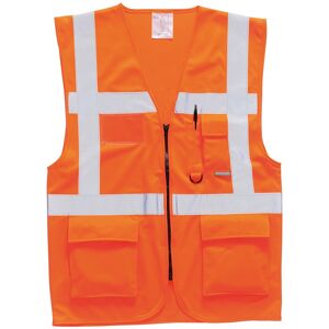 Portwest S476 Berlin Hi-Vis Executive Waistcoat 5XL  Orange