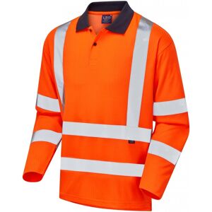 Leo Workwear P05 Swimbridge Hi-Vis Long Sleeve Polo Shirt