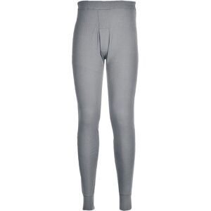 Portwest B121 Thermal Long Johns Soft Polyester/Cotton Fibre   Small  Grey