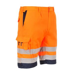 Portwest E043 Hi-Vis Two Tone Polycotton Shorts S  Orange