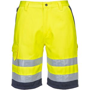 Portwest E043 Hi-Vis Two Tone Polycotton Shorts L  Yellow