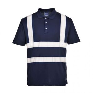 Portwest F477 Iona Reflective Tape Polo Shirt S  Navy