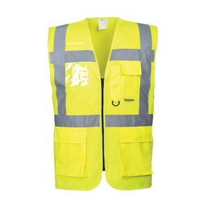 Portwest S476 Berlin Hi-Vis Executive Waistcoat 5XL  Yellow