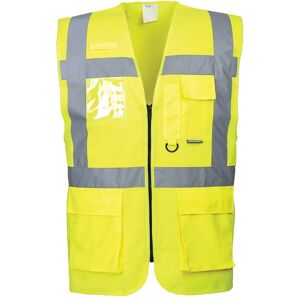 Portwest S476 Berlin Hi-Vis Executive Waistcoat 4XL  Yellow