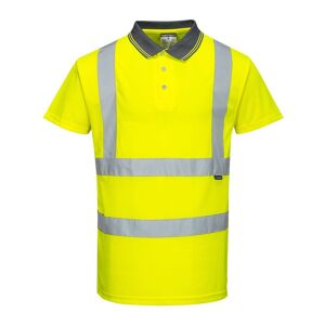 Portwest S477 Hi-Vis Short Sleeve Polo Shirt S  Yellow