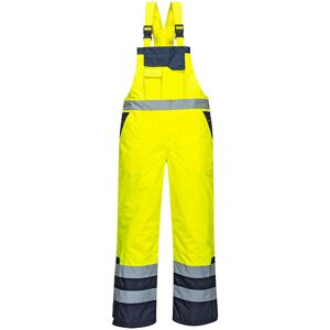 Portwest S489 Lined Hi-Vis Bib & Brace S  Yellow