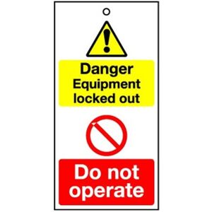 Reece Safety RPT32AR Tags Lockout Tags Danger Equipment Locked Out - Do Not Operate Pack Of 10