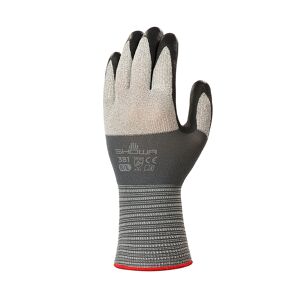 Showa 381 Grey Foamed Nitrile Palm-Coated Gloves
