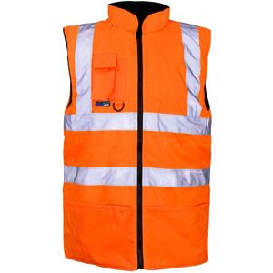 Supertouch 3674/8 Hi-Vis Fleece Lined Reversible Bodywarmer