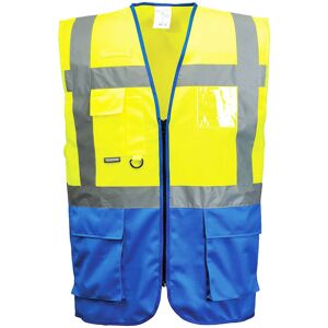 Portwest C476 Warsaw Hi-Vis Executive Waistcoat XXL  Yellow/Royal