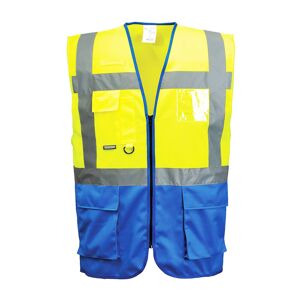 Portwest C476 Warsaw Hi-Vis Executive Waistcoat S  Yellow/Royal