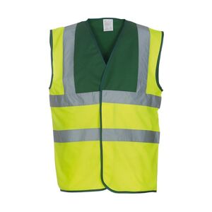 Yoko International Yoko HVW100 Two-Tone Hi-Vis Waistcoat L  Green