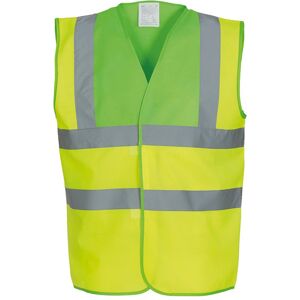 Yoko International Yoko HVW100 Two-Tone Hi-Vis Waistcoat S  Lime