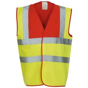 Yoko International Yoko HVW100 Two-Tone Hi-Vis Waistcoat XL  Red