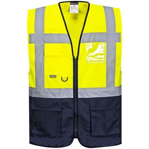 Portwest C476 Warsaw Hi-Vis Executive Waistcoat XS Yellow/Navy Portwest C476 Warsaw Hi-Vis Executive Waistcoat XS Yellow/Navy