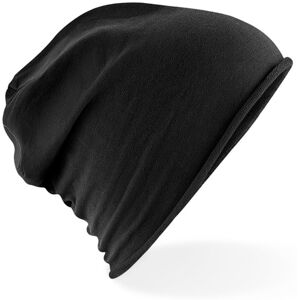 Beechfield BC361 Jersey Beanie 95% Cotton 5% Elastane 39g  One Size  Black