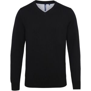 Asquith & Fox AQ042 Cotton Blend V-Neck Jumper S  Black