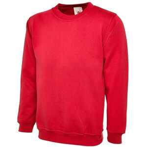 Uneek UC203 Classic Crew Neck Sweatshirt S  Red