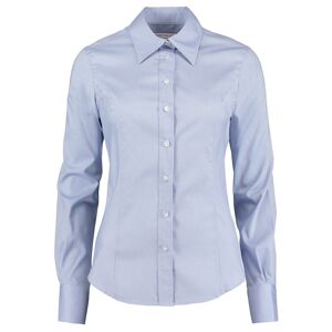 Kustom Kit KK702 Tailored Fit Long Sleeve Oxford Blouse 6  Light Blue