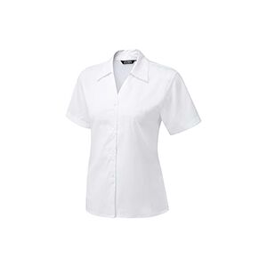 Vortex Designs Freya Double Button Short Sleeve Blouse 6  White