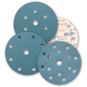 Sait 091086 8-Hole Hook & Loop Abrasive Sanding Disc 24F 127mm (Pack of 25)