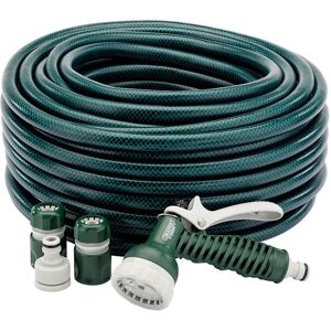 Draper GH2/GW16 Green Garden Water Hose & Spray Gun Kit