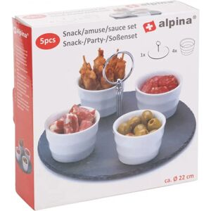 Alpina Snack Set Slate, 5pcs, Black