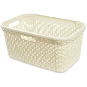 Addis Rattan Effect Hamper, 40L, Cream