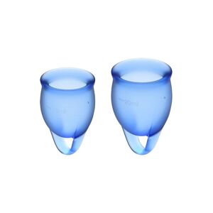 Satisfyer Feel Confident Menstrual Cup in dark blue