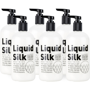 Bodywise Liquid Silk Personal Water Based Lubricant 250Ml/8.75Floz (6 Pack)