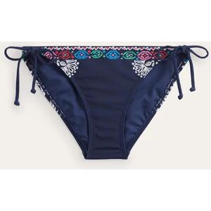 String Bikini Bottoms Blue Women Boden  - Midnight, Kurbits Floral - Female - Size: 18