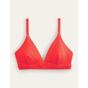 Arezzo V-neck Bikini Top Coral Women Boden  - Coral Texture - Female - Size: 14